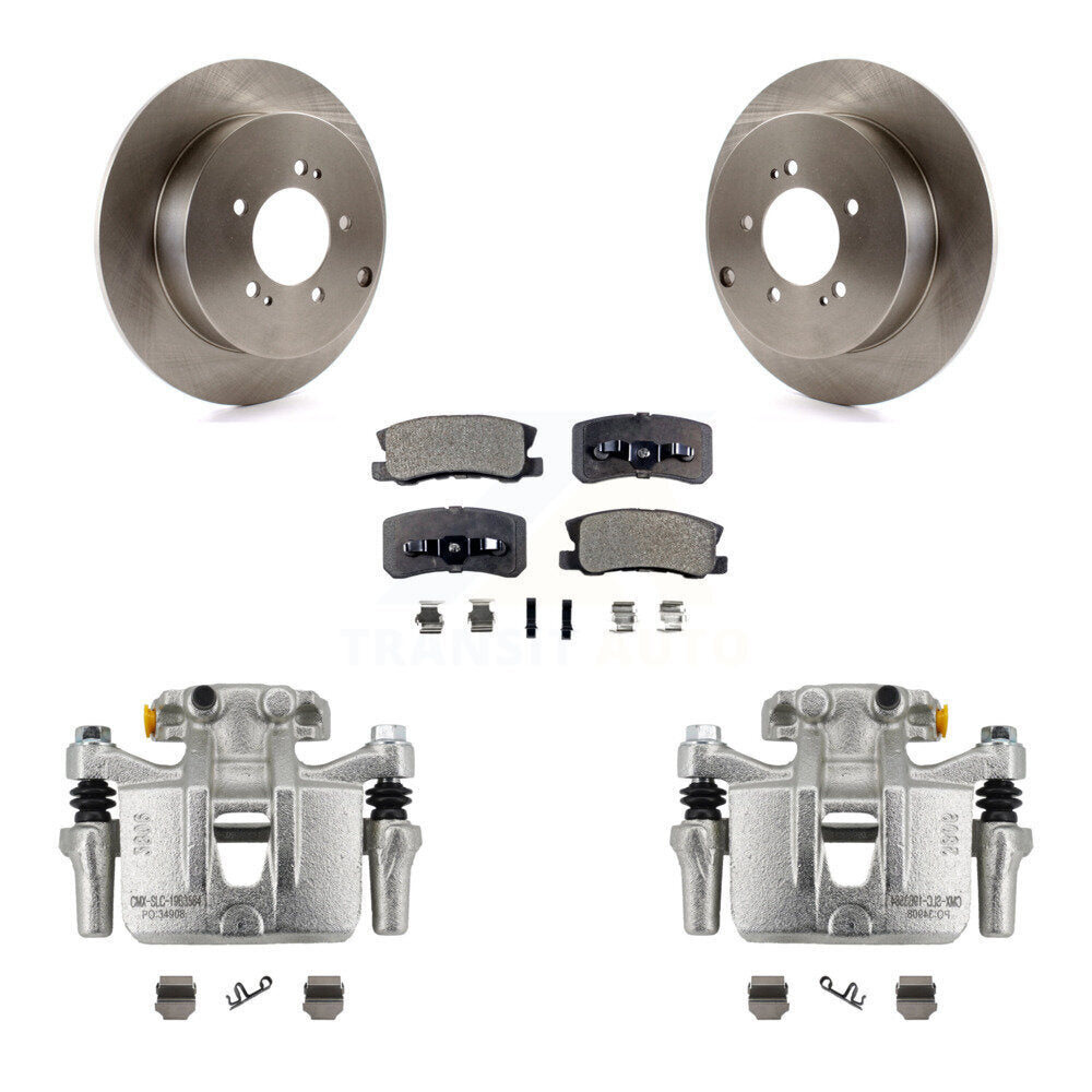 Rear Disc Brake Caliper Rotors And Semi-Metallic Pad Kit For Mitsubishi Lancer Outlander KC8-100377P