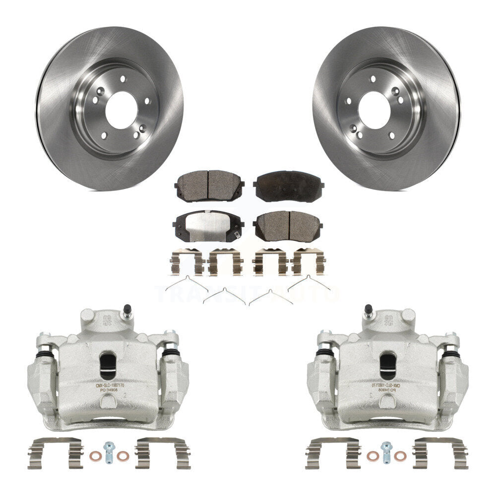 Front Disc Brake Caliper Rotors And Ceramic Pads Kit For Hyundai Sonata Kia Optima KC8-100377T