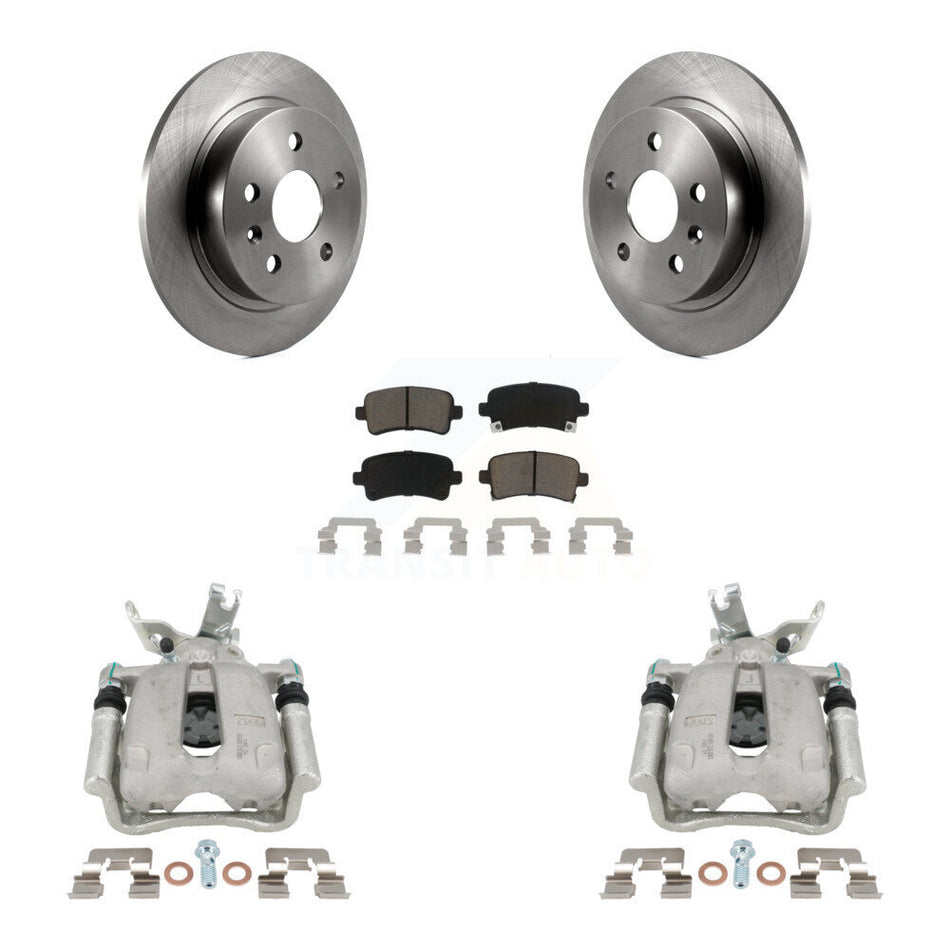 Rear Disc Brake Caliper Rotors And Ceramic Pads Kit For Chevrolet Malibu Limited KC8-100378C