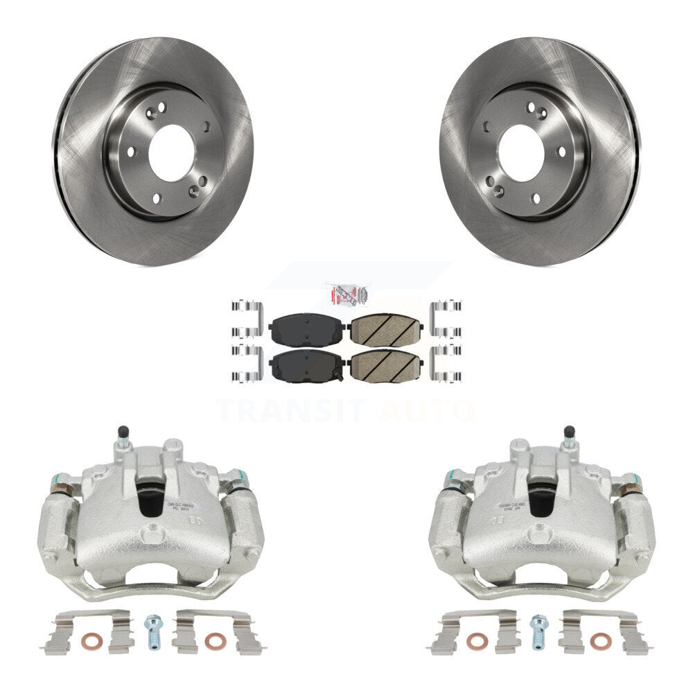 Front Disc Brake Caliper Rotors And Ceramic Pads Kit For Hyundai Elantra KC8-100378N by Transit Auto