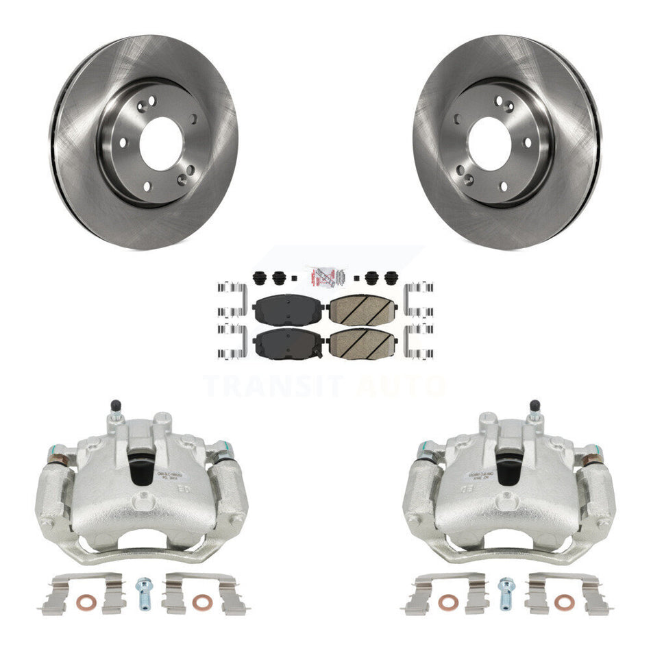 Front Disc Brake Caliper Rotors And Ceramic Pads Kit For Hyundai Elantra KC8-100380N
