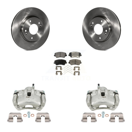 Front Brake Caliper Rotor & Ceramic Pad Kit For Kia Forte Hyundai Elantra GT Forte5 Koup KC8-100381T