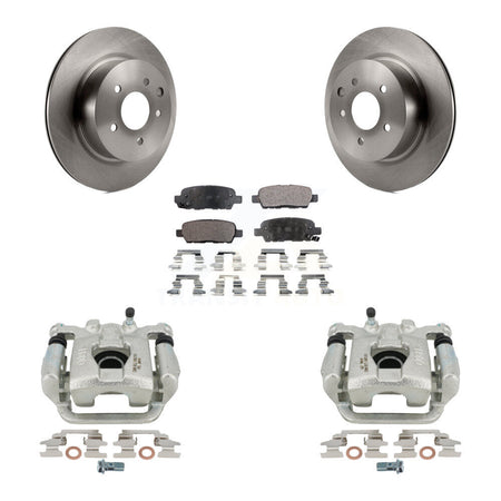 Rear Disc Brake Caliper Rotors And Semi-Metallic Pads Kit For 2019-2022 Nissan Maxima KC8-100383P by Transit Auto