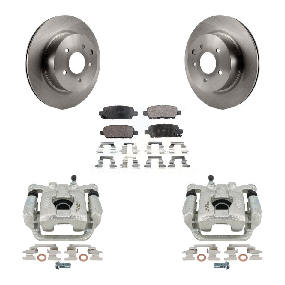 Rear Disc Brake Caliper Rotors And Semi-Metallic Pads Kit For 2019-2022 Nissan Maxima KC8-100383P