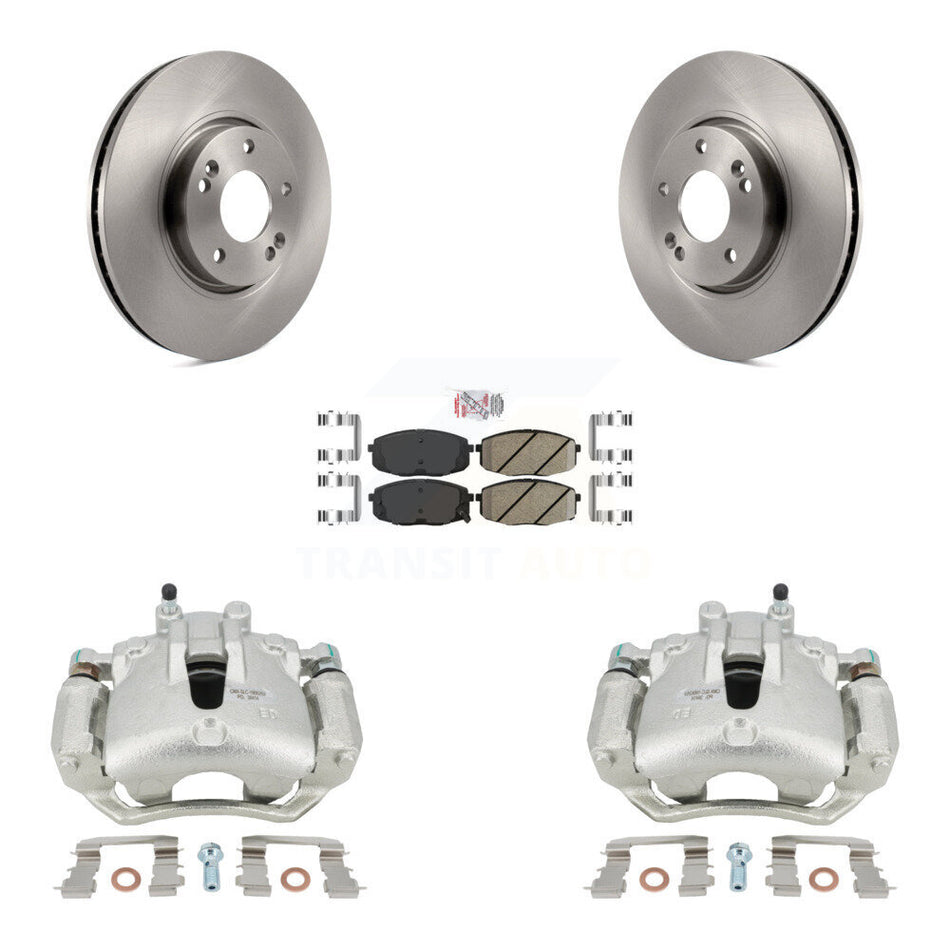 Front Disc Brake Caliper Rotors And Ceramic Pads Kit For Kia Forte5 2.0L KC8-100384N