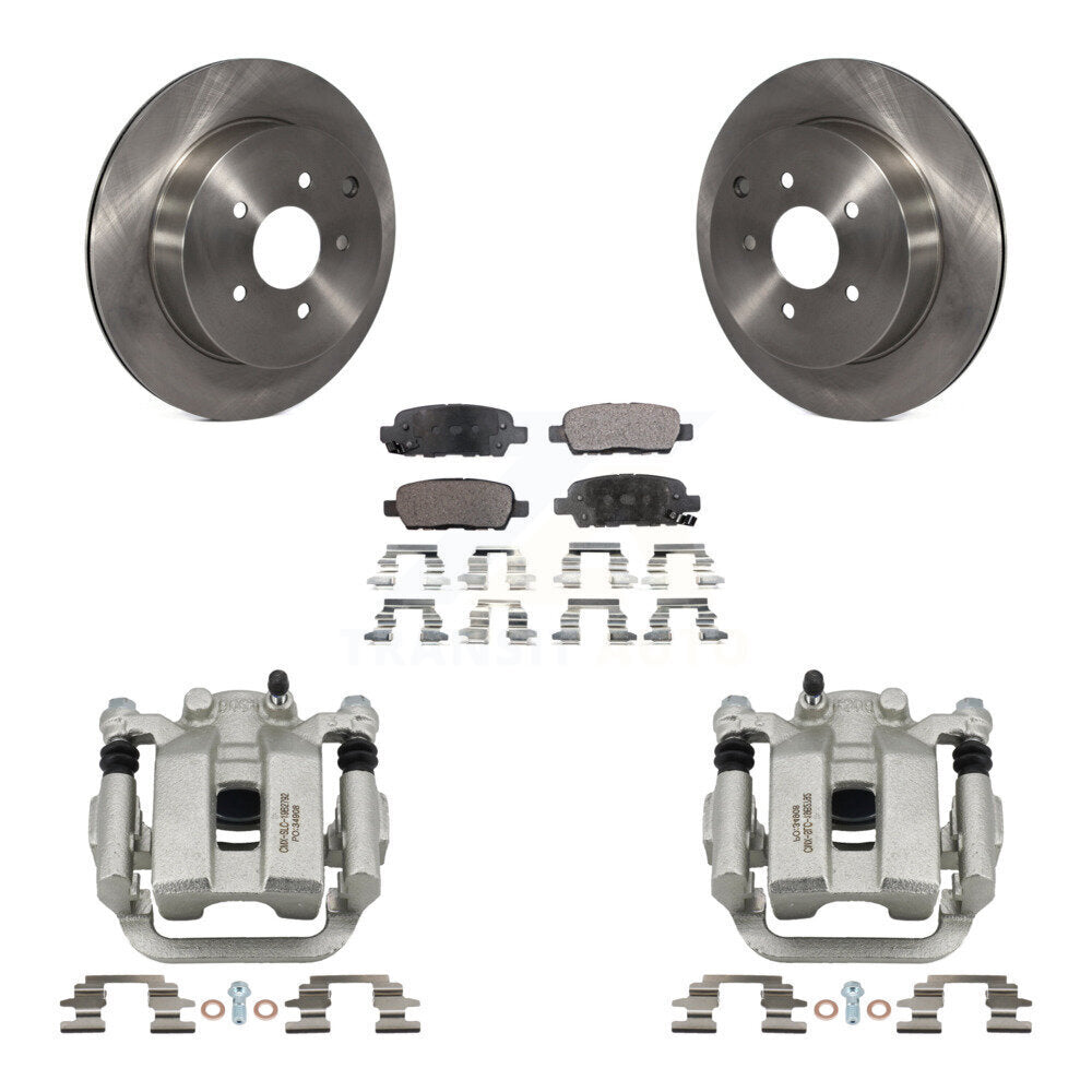 Rear Disc Brake Caliper Rotors And Semi-Metallic Pads Kit For Nissan Murano Quest KC8-100385P