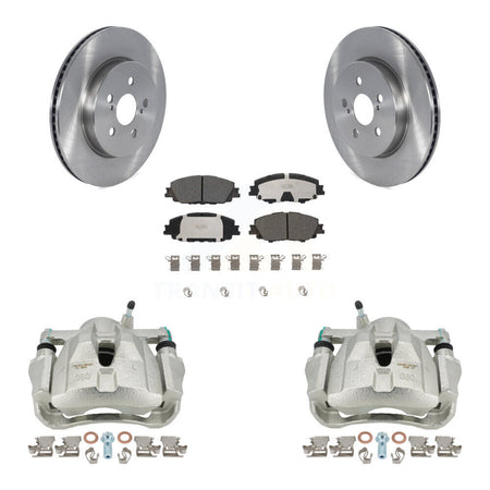 Front Disc Brake Caliper Rotors And Ceramic Pads Kit For 2019 Toyota Corolla 2.0L KC8-100386T by Transit Auto