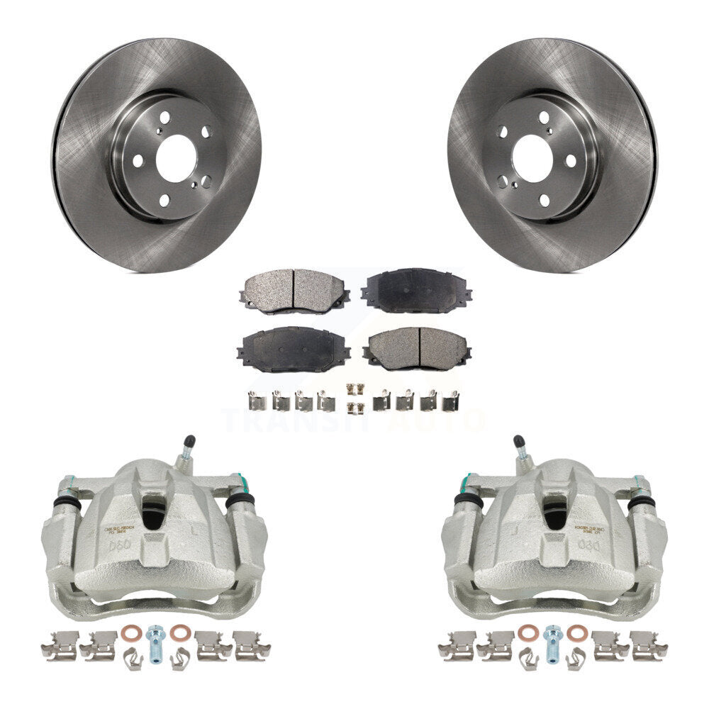 Front Disc Brake Caliper Rotors And Ceramic Pads Kit For Toyota Corolla Scion xD Matrix Pontiac Vibe KC8-100387T by Transit Auto