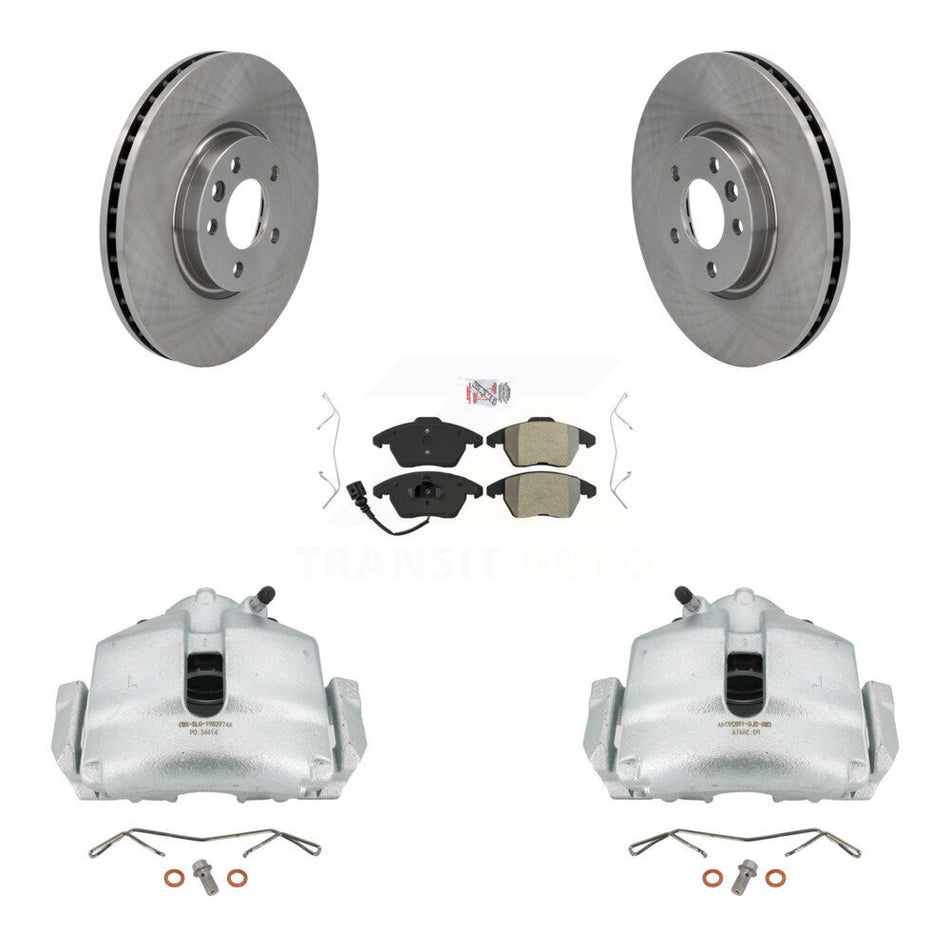 Front Disc Brake Caliper Rotors And Semi-Metallic Pads Kit For Volkswagen CC With 340mm Diameter Rotor KC8-100388N