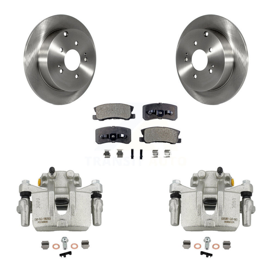 Rear Disc Brake Caliper Rotors And Semi-Metallic Pads Kit For Mitsubishi Endeavor KC8-100388P