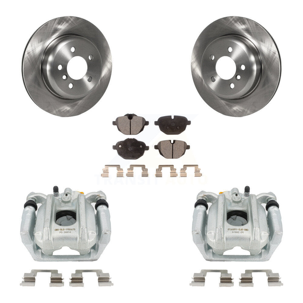 Rear Brake Caliper Rotor & Semi-Metallic Pad Kit For BMW 535i xDrive 528i ActiveHybrid 5 KC8-100389P