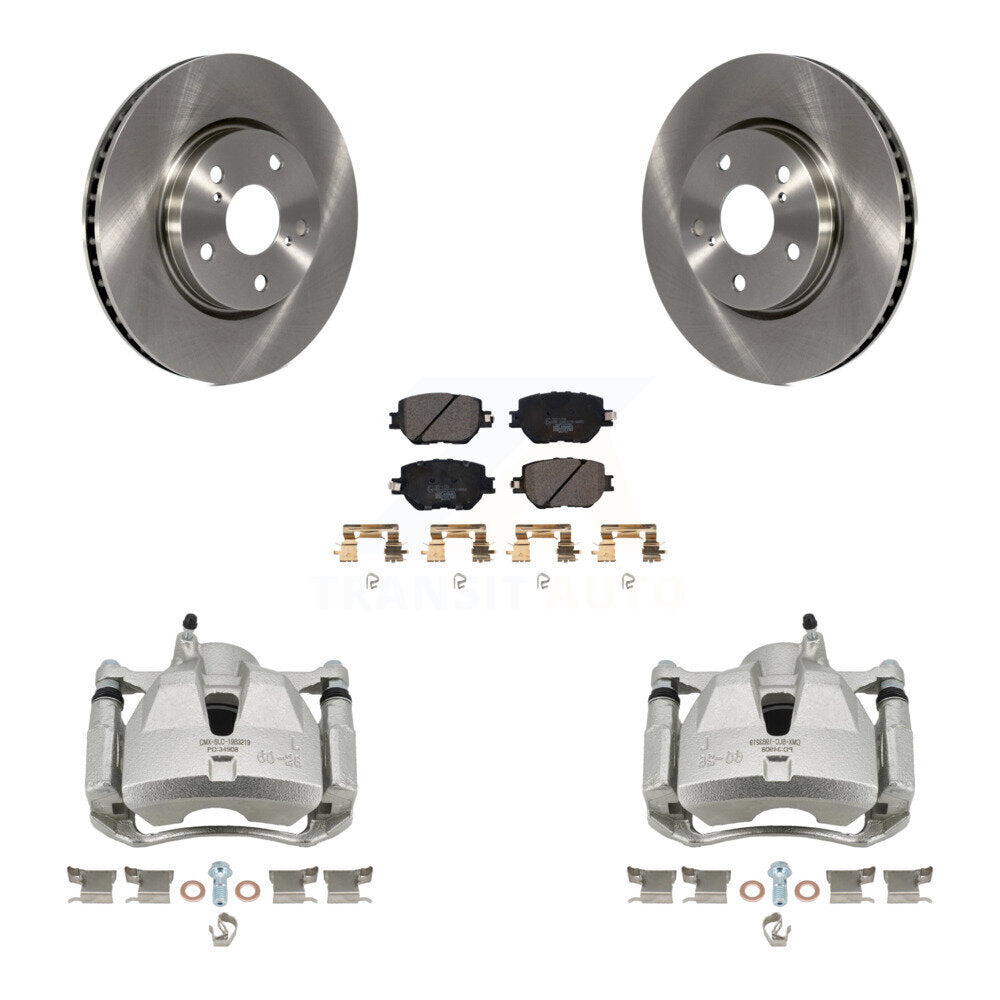 Front Brake Caliper Rotor & Ceramic Pad Kit For 2014 Lexus IS250 Without F Sport Package KC8-100389T