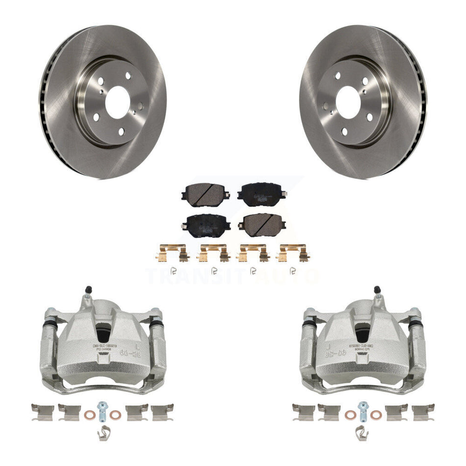 Front Brake Caliper Rotor & Ceramic Pad Kit For 2014 Lexus IS250 Without F Sport Package KC8-100389T