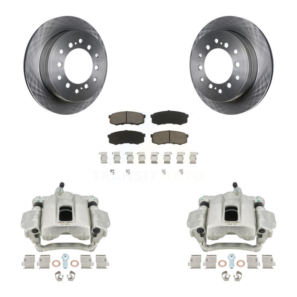 Rear Disc Brake Caliper Rotors And Ceramic Pads Kit For 2010-2014 Toyota FJ Cruiser KC8-100391C