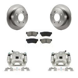 Rear Disc Brake Caliper Rotors And Semi-Metallic Pads Kit For Hyundai Sonata Kia Optima Magentis KC8-100392S