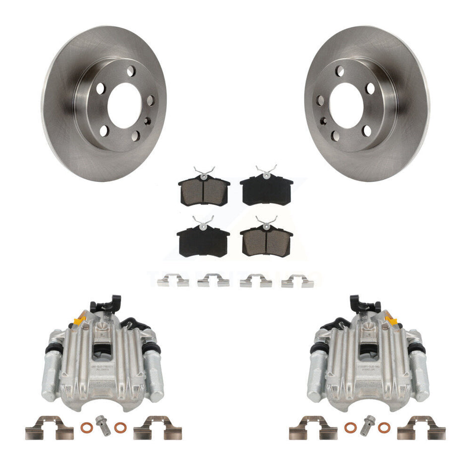 Rear Disc Brake Caliper Rotors And Ceramic Pads Kit For Volkswagen Jetta City KC8-100394C
