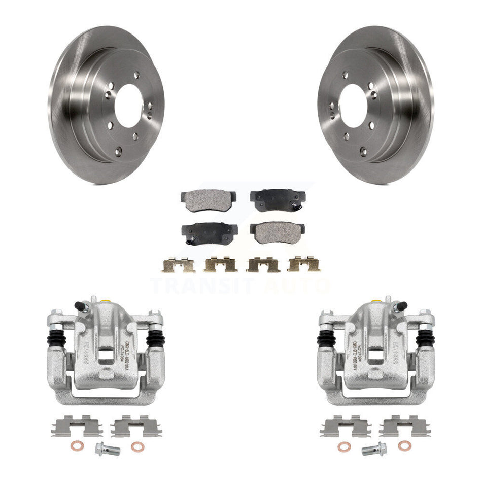 Rear Disc Brake Caliper Rotors And Semi-Metallic Pads Kit For Hyundai Azera KC8-100394P