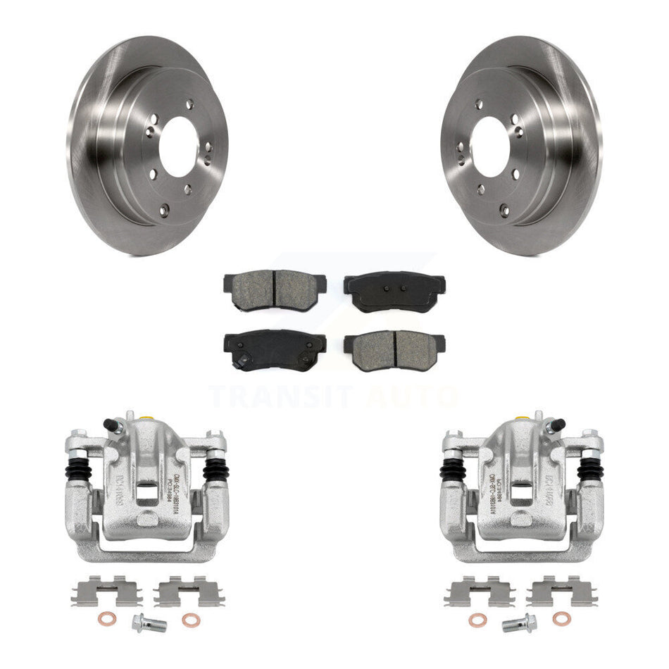 Rear Disc Brake Caliper Rotors And Semi-Metallic Pads Kit For Hyundai Azera KC8-100394S