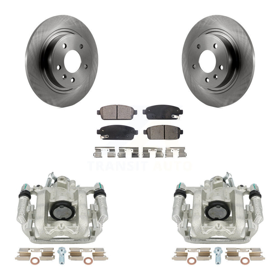 Rear Disc Brake Caliper Rotors And Semi-Metallic Pads Kit For 2013 Chevrolet Cruze LT LTZ With 292mm Diameter Rotor KC8-100396P