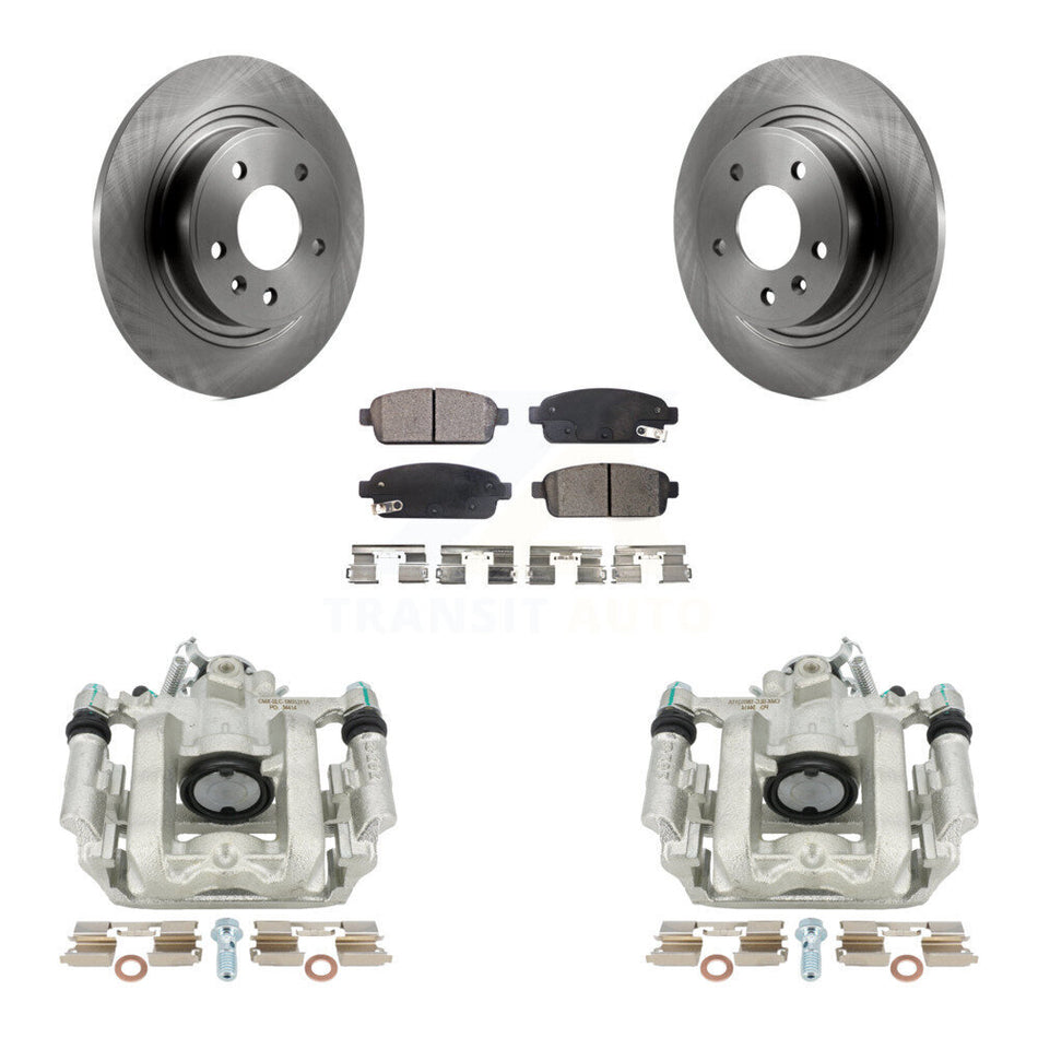 Rear Disc Brake Caliper Rotors And Semi-Metallic Pads Kit For Chevrolet Cruze Volt Cadillac ELR KC8-100397P