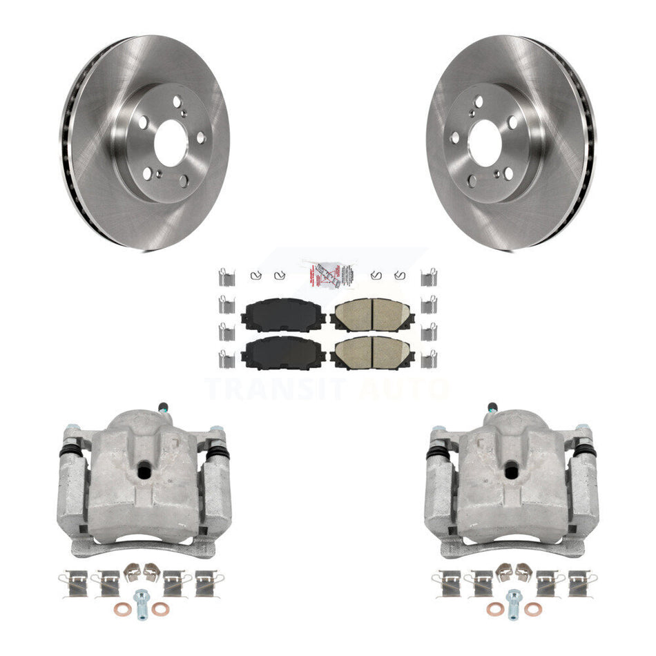 Front Disc Brake Caliper Rotor And Ceramic Pad Kit For Toyota Prius Lexus CT200h Plug-In KC8-100399N