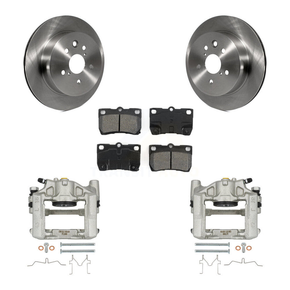 Rear Disc Brake Caliper Rotors And Semi-Metallic Pads Kit For Lexus IS250 GS300 KC8-100400S