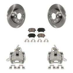 Rear Disc Brake Caliper Rotors And Ceramic Pads Kit For Volkswagen Jetta Rabbit KC8-100401C