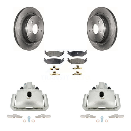 Rear Brake Caliper Rotors Semi-Metallic Pad Kit For Ram 1500 Classic Dodge Durango Aspen KC8-100401P