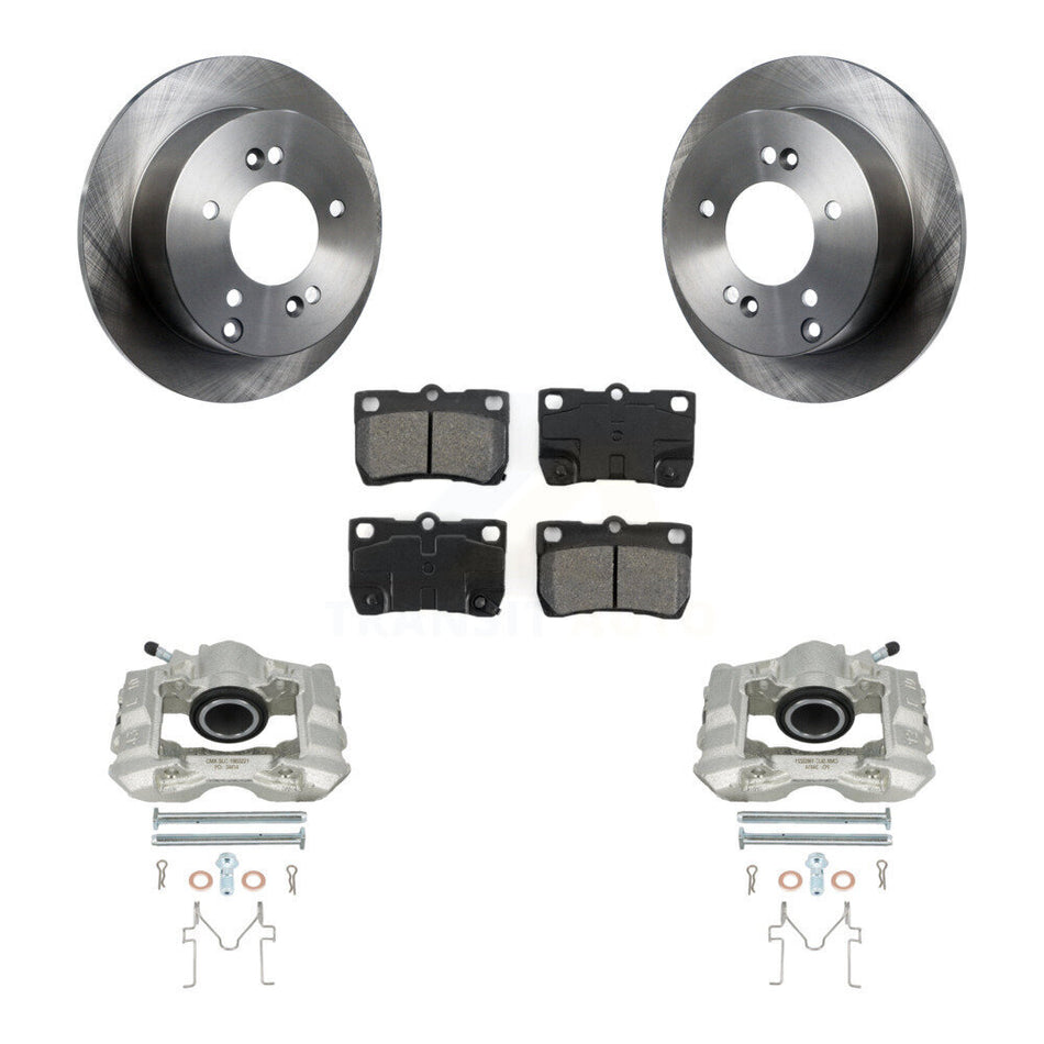 Rear Disc Brake Caliper Rotors And Semi-Metallic Pads Kit For Lexus IS250 KC8-100401S by Transit Auto