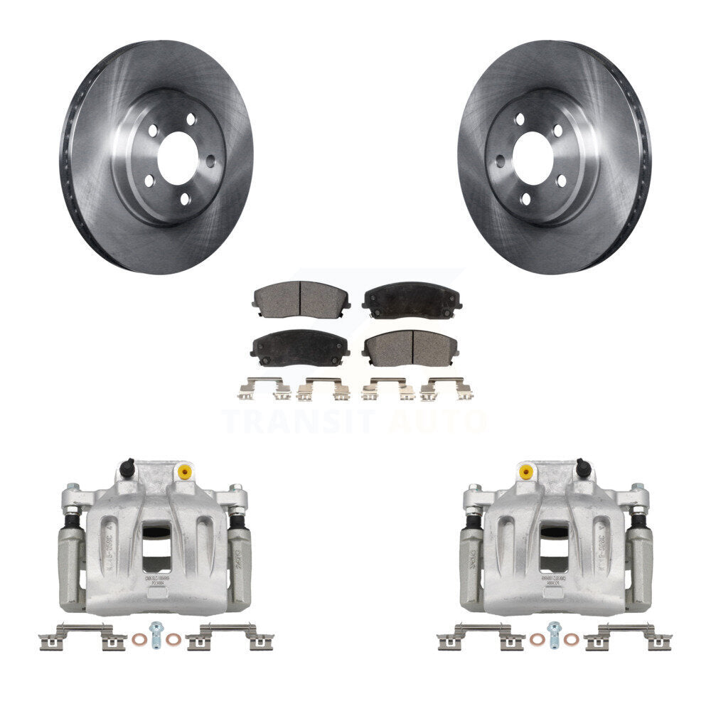 Front Disc Brake Caliper Rotor Ceramic Pad Kit For Dodge Chrysler 300 Charger Challenger KC8-100401T