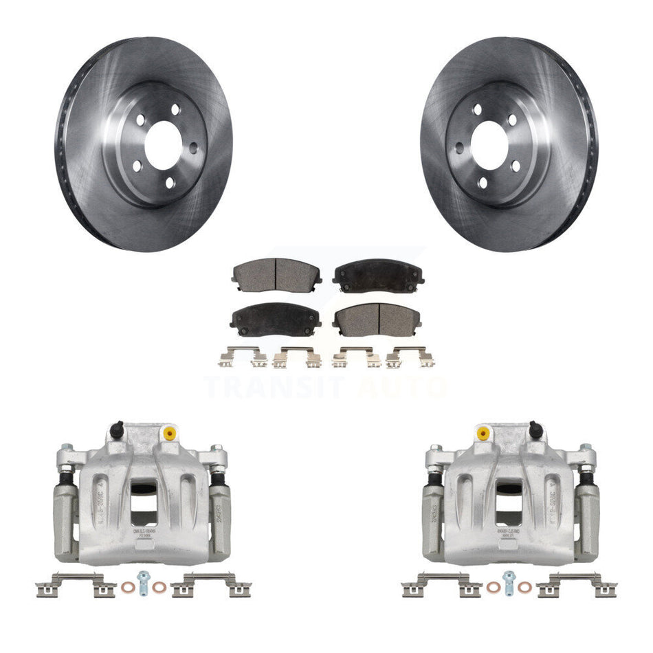Front Disc Brake Caliper Rotor Ceramic Pad Kit For Dodge Chrysler 300 Charger Challenger KC8-100401T