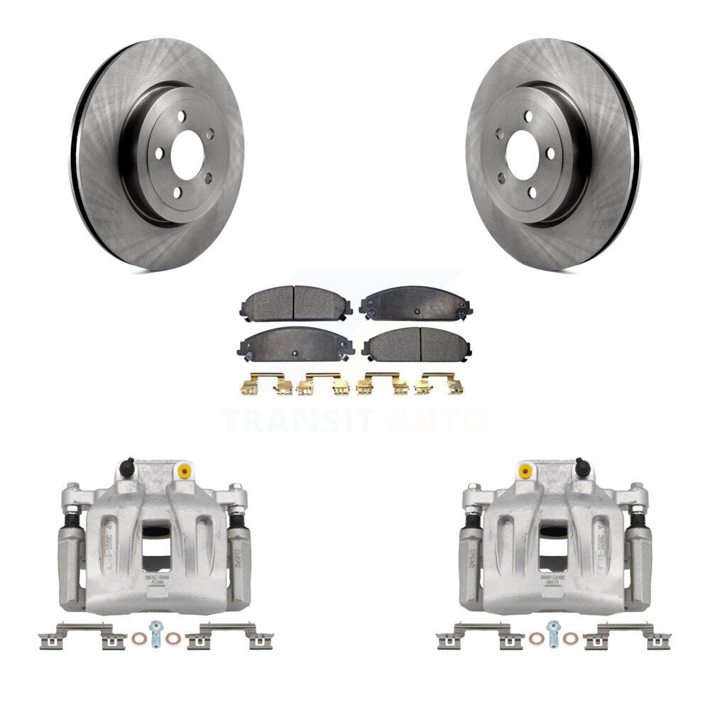 Front Disc Brake Caliper Rotor And Ceramic Pad Kit For Chrysler 300 Dodge Charger Magnum KC8-100402T