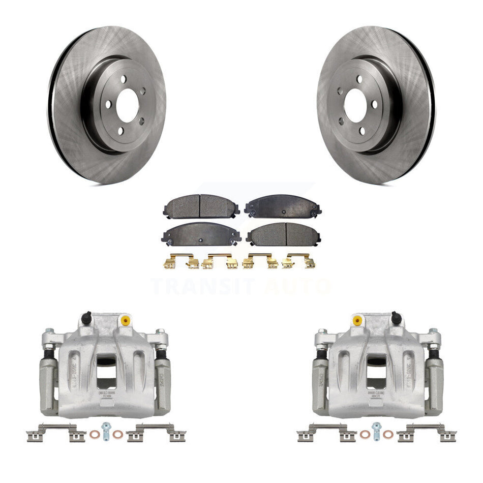 Front Disc Brake Caliper Rotor And Ceramic Pad Kit For Chrysler 300 Dodge Charger Magnum KC8-100402T