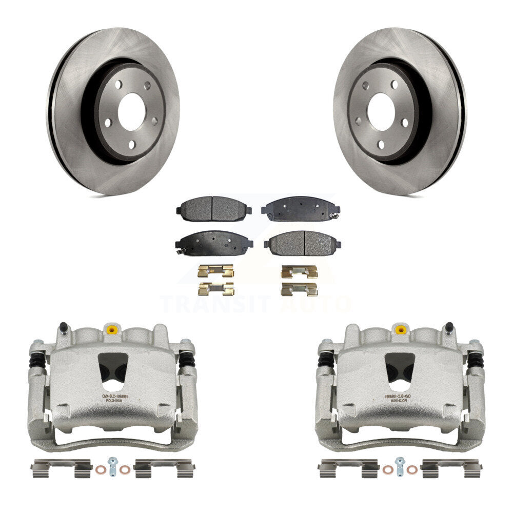 Front Disc Brake Caliper Rotors And Ceramic Pads Kit For Jeep Grand Cherokee Commander KC8-100403T