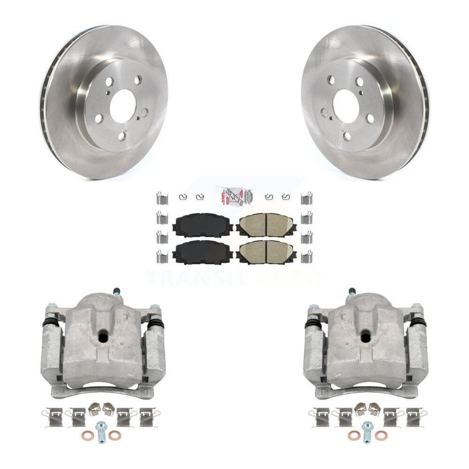 Front Disc Brake Caliper Rotors And Ceramic Pads Kit For Toyota Corolla Prius Prime KC8-100404N
