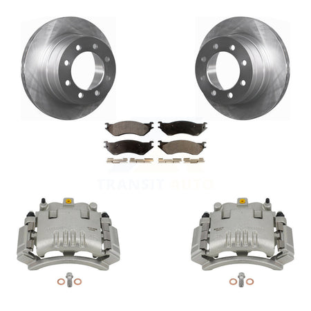 Rear Disc Brake Caliper Rotors And Semi-Metallic Pads Kit For Dodge Ram 3500 2500 1500 KC8-100404P