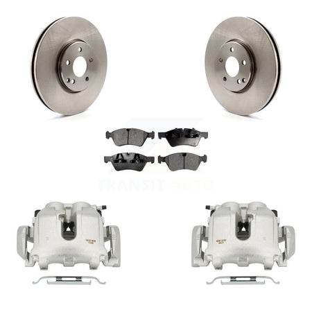 Front Disc Brake Caliper Rotors And Ceramic Pad Kit For 2007-2009 Mercedes-Benz E550 AWD KC8-100404T