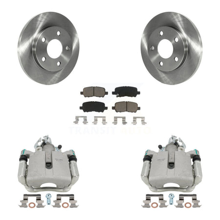 Rear Disc Brake Caliper Rotors And Ceramic Pads Kit For Chevrolet Impala Pontiac Grand Prix Buick LaCrosse Limited Allure KC8-100405C by Transit Auto