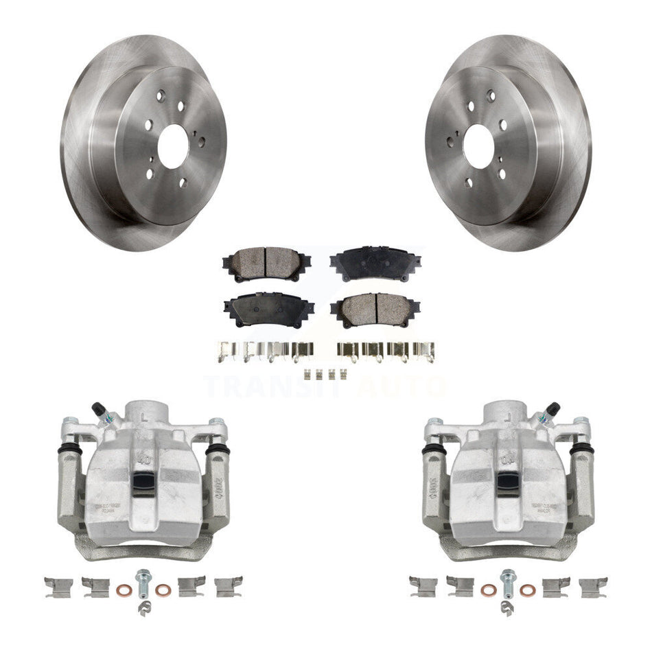 Rear Disc Brake Caliper Rotor Semi-Metallic Pad Kit For Toyota Sienna Lexus RX350 RX450h KC8-100406P