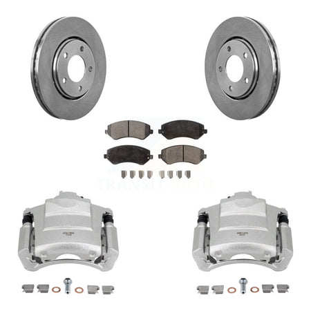 Front Disc Brake Caliper Rotor & Ceramic Pad Kit For Dodge Caravan Grand Chrysler Town KC8-100406T