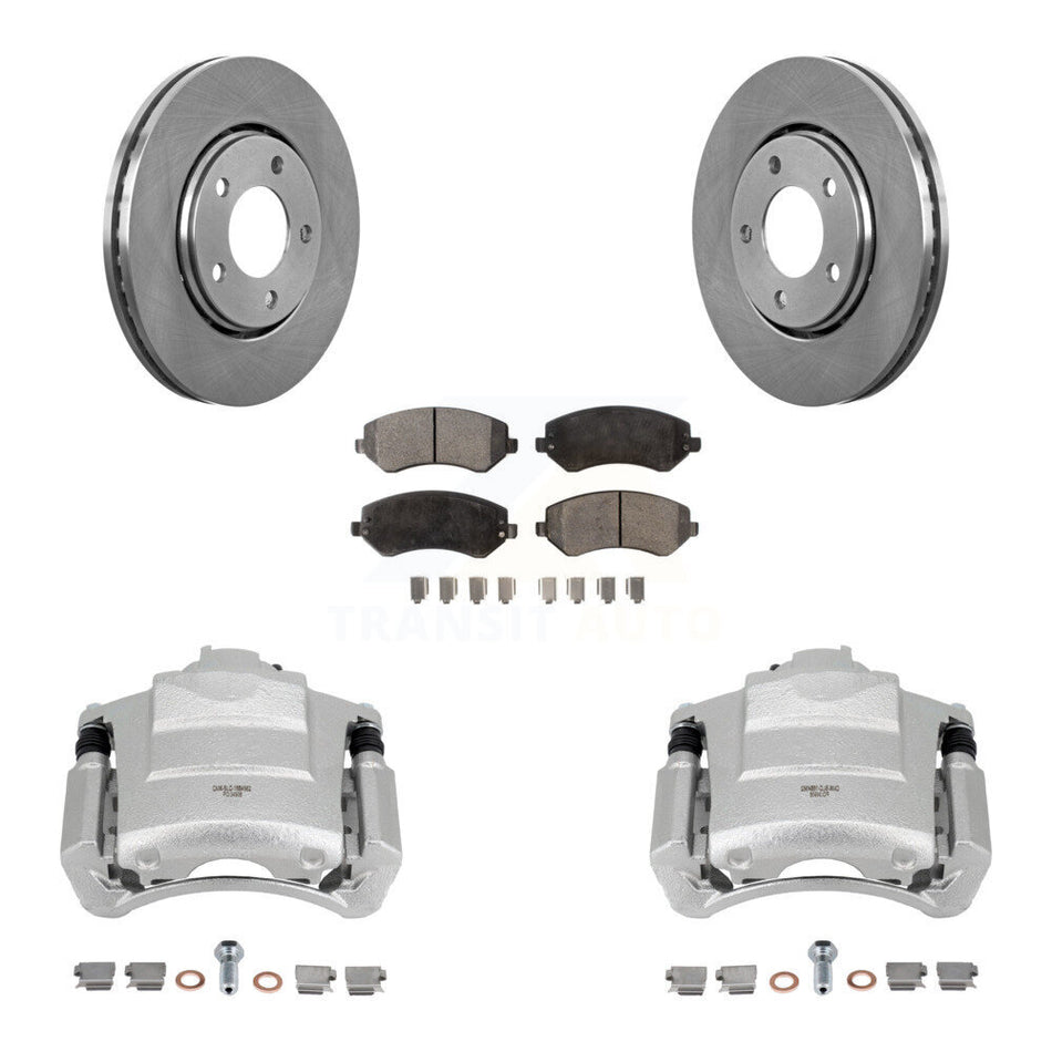 Front Disc Brake Caliper Rotor & Ceramic Pad Kit For Dodge Caravan Grand Chrysler Town KC8-100406T