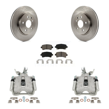 Rear Disc Brake Caliper Rotors And Ceramic Pads Kit For Chevrolet Malibu Limited KC8-100407C