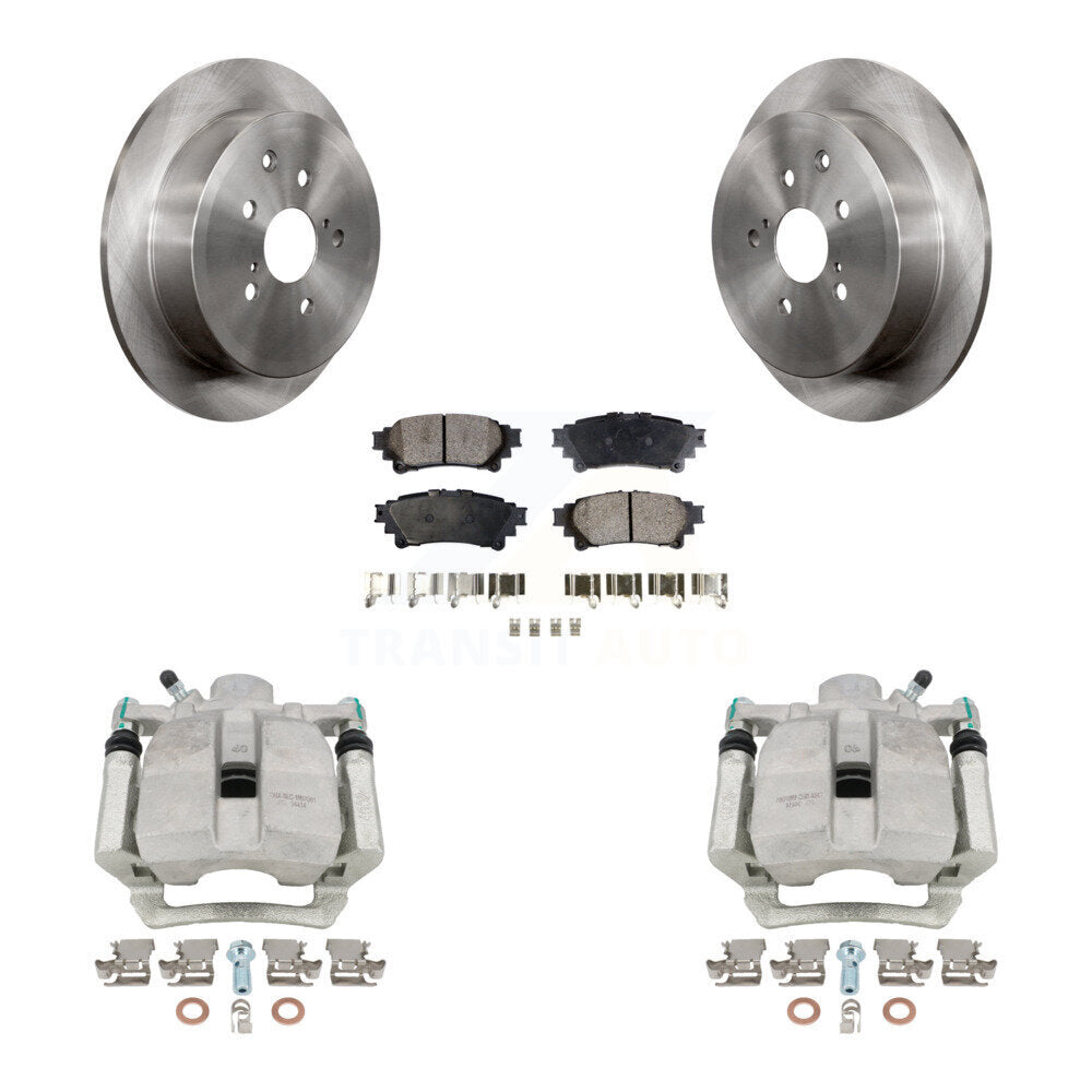 Rear Disc Brake Caliper Rotors And Semi-Metallic Pads Kit For Toyota Highlander Sienna Lexus RX350 RX450h KC8-100407P by Transit Auto