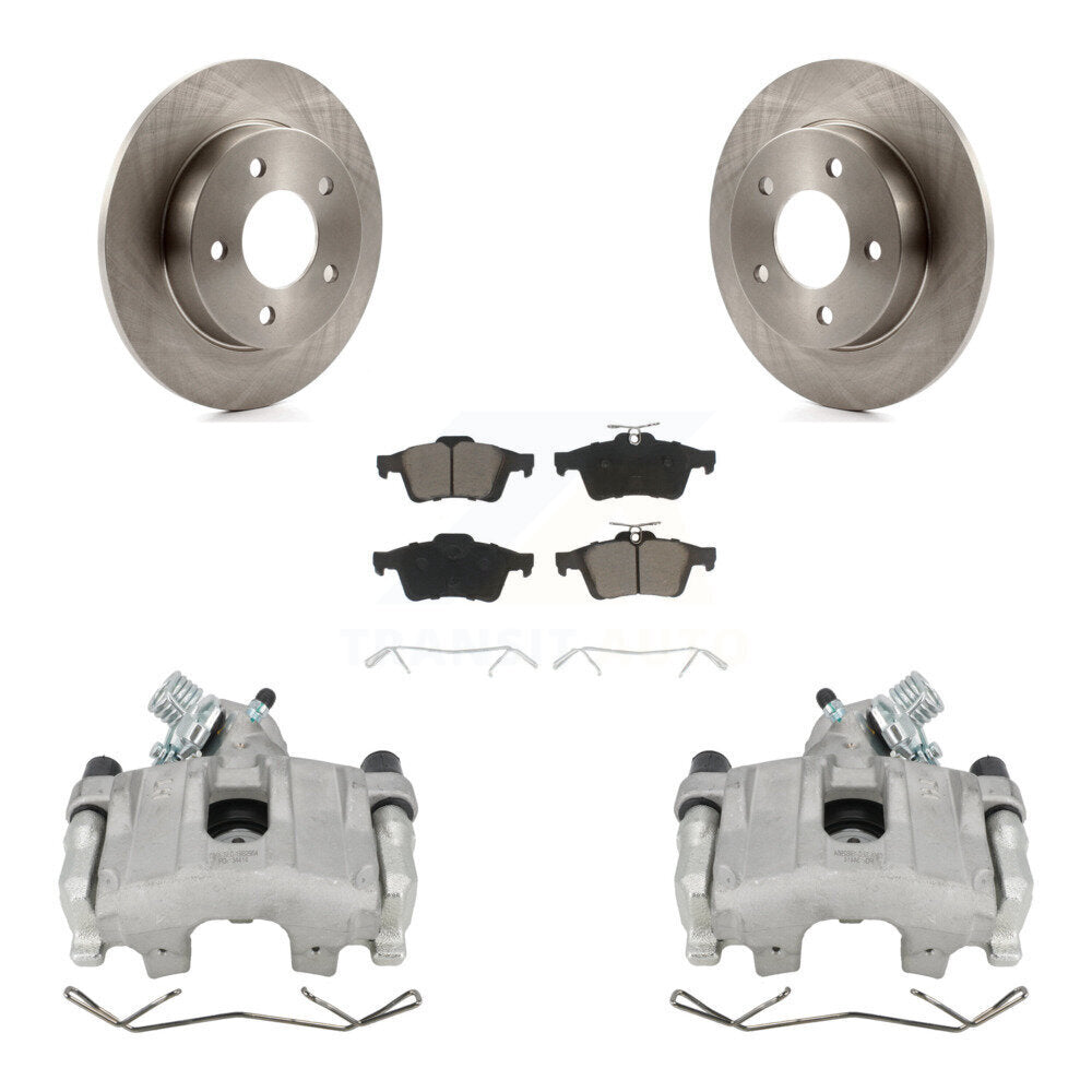 Rear Disc Brake Caliper Rotors And Ceramic Pads Kit For Mazda 3 Sport KC8-100408C