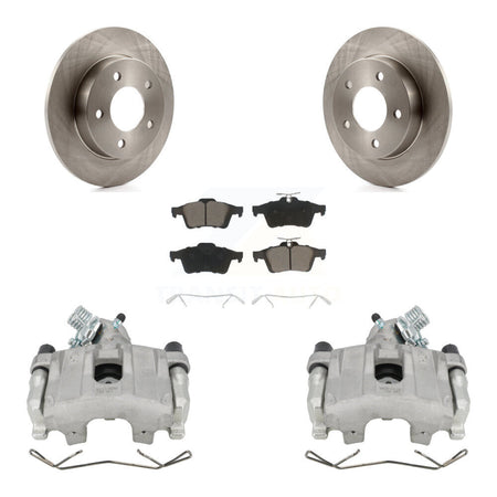 Rear Disc Brake Caliper Rotors And Ceramic Pads Kit For Mazda 3 Sport KC8-100408C