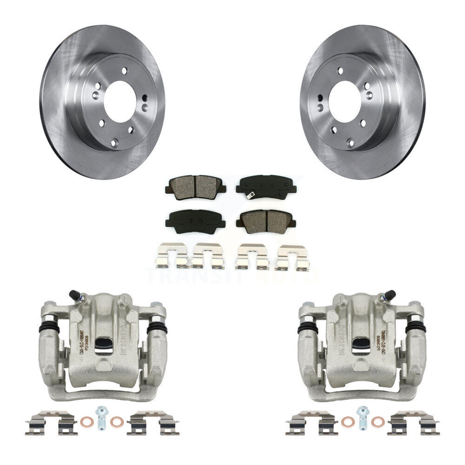 Rear Disc Brake Caliper Rotors And Semi-Metallic Pads Kit For Kia Optima Hyundai Azera KC8-100408S
