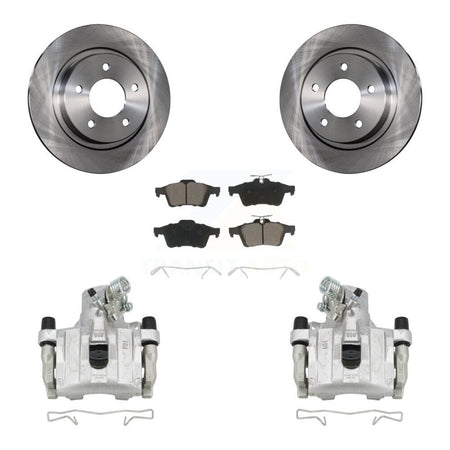 Rear Disc Brake Caliper Rotors And Ceramic Pads Kit For Mazda 3 Sport KC8-100411C