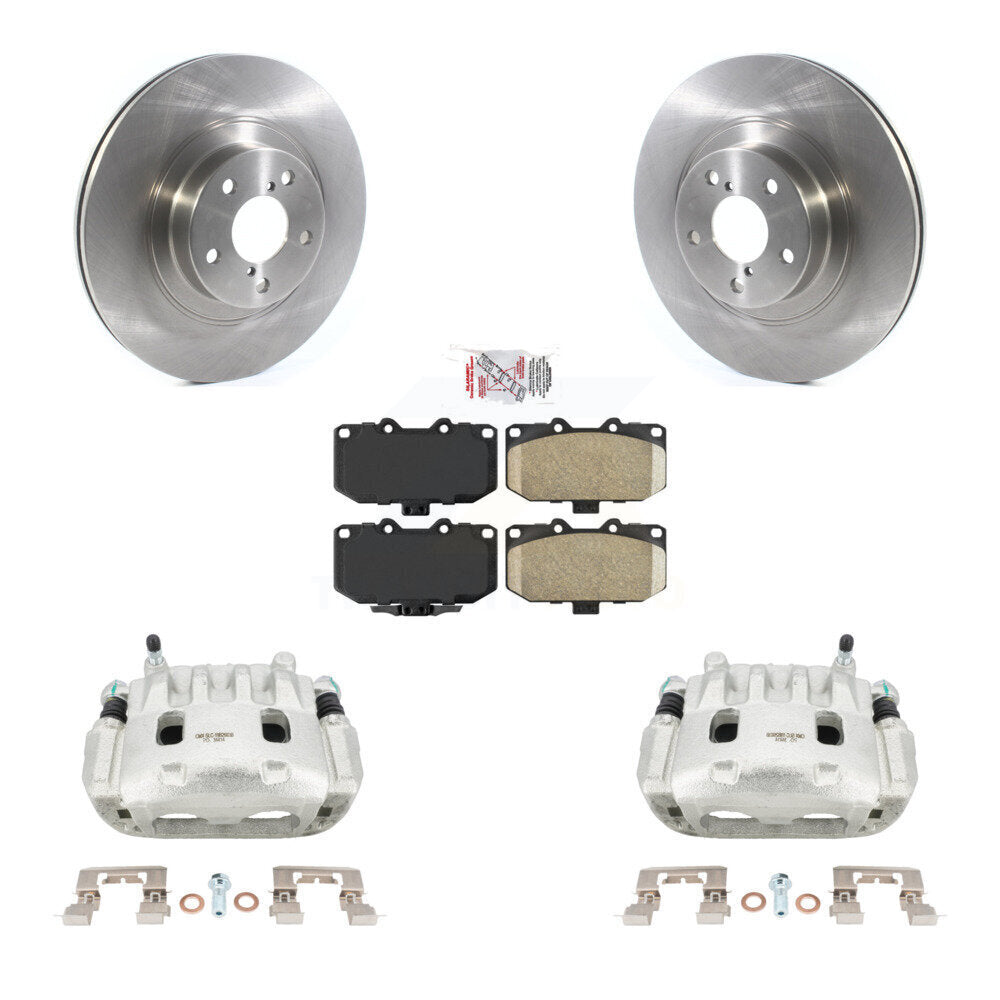 Front Disc Brake Caliper Rotors And Ceramic Pads Kit For 2008 Subaru Impreza WRX KC8-100411N