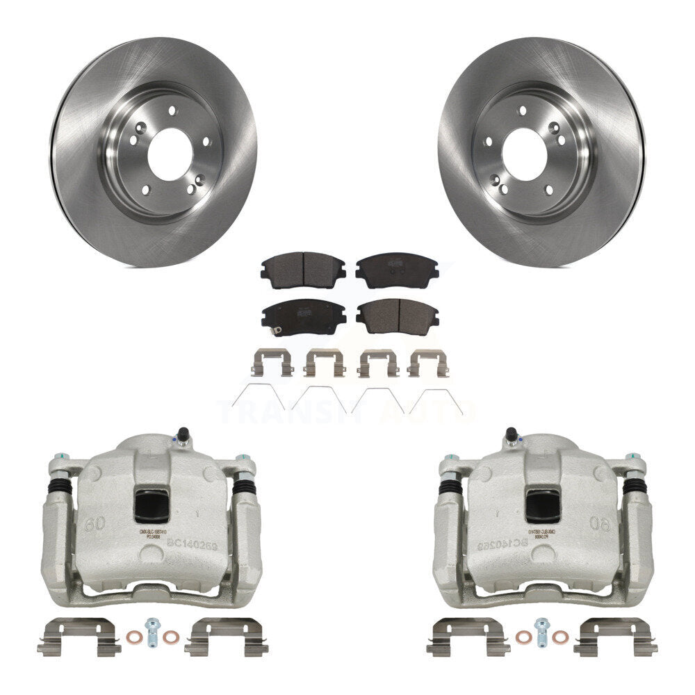 Front Disc Brake Caliper Rotors And Ceramic Pads Kit For Hyundai Tucson Kia Sportage KC8-100411T
