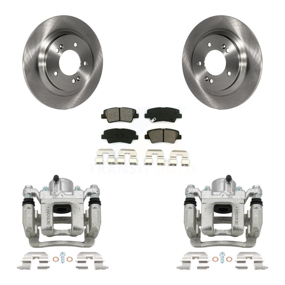 Rear Disc Brake Caliper Rotors And Semi-Metallic Pads Kit For Hyundai Sonata KC8-100413S